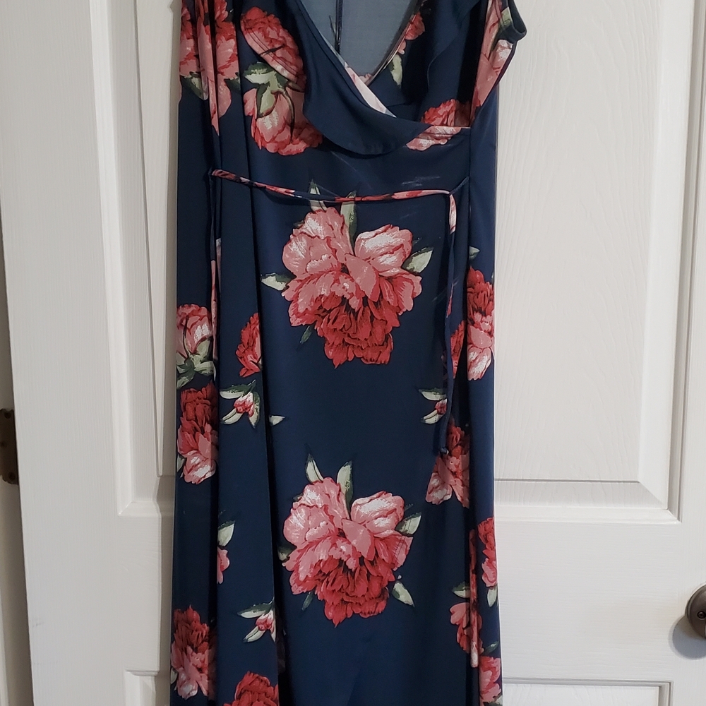 Navy Floral Maxi Dress